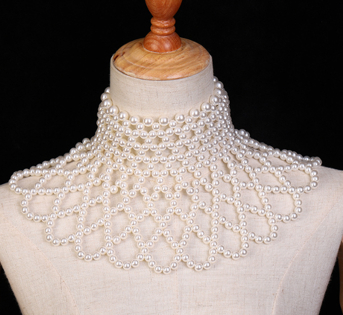 Necklace Women Pearl Body Chain Wedding Dress Accessories Necklace Cutout Dress Accessories