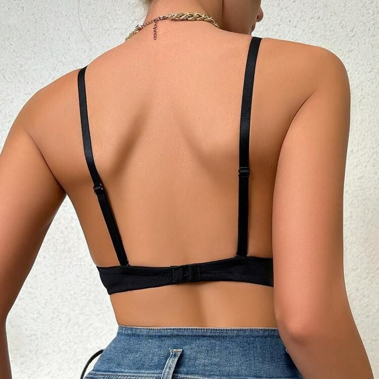 Invisible Backless Deep V Sexy Seamless Push-Up Mango Cup U-Shape Beautiful Back Bra Wedding Dress Halter Bra