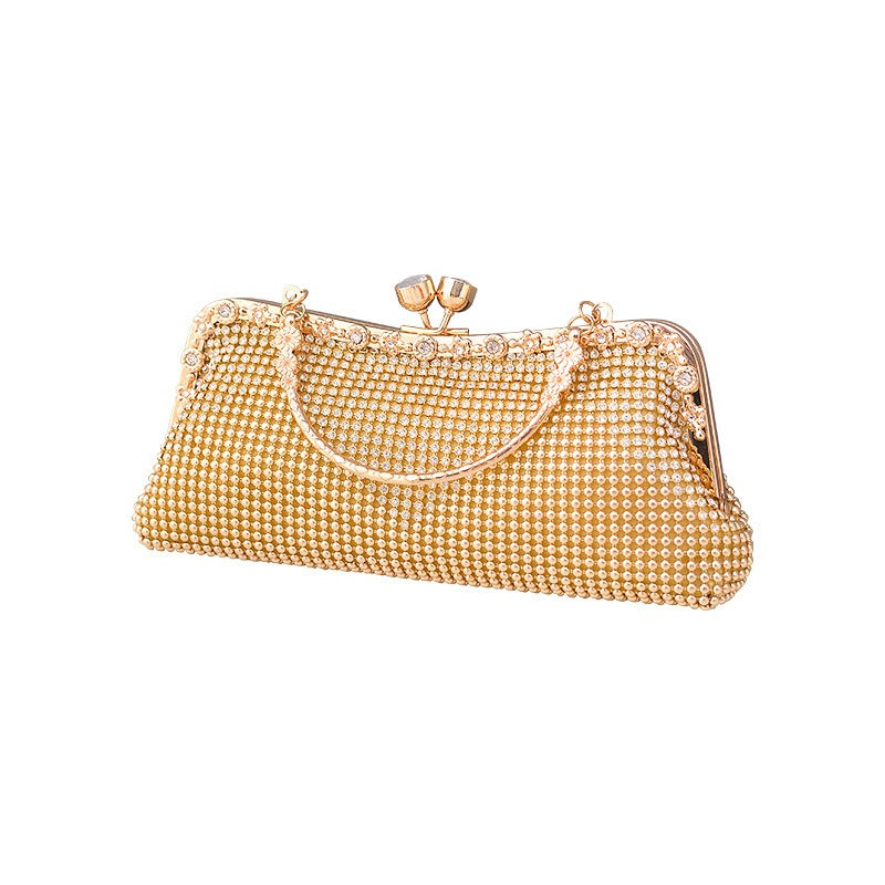 Water Diamond Dinner Bag Celebrity Handheld Bag Fashion Diagonal Straddle Bag New Versatile Evening Dress Bag Girl