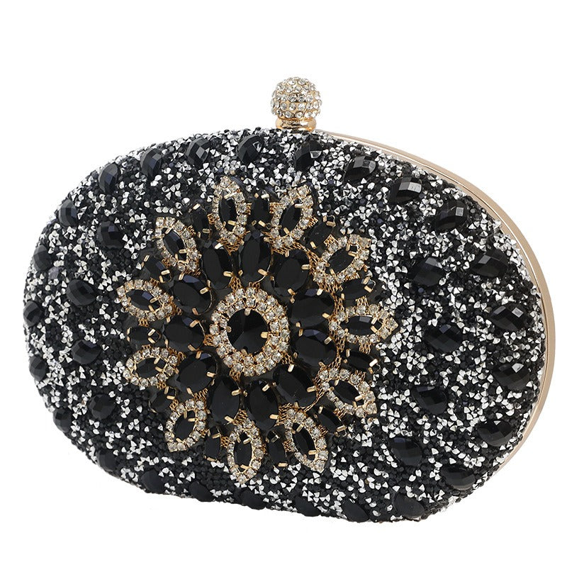 New Sunflower Diamond Embedding Dinner Bag Paired with Dress Evening Bag Women's Handbag