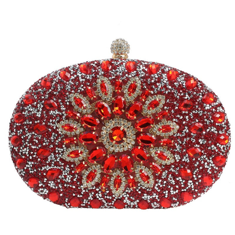 New Sunflower Diamond Embedding Dinner Bag Paired with Dress Evening Bag Women's Handbag