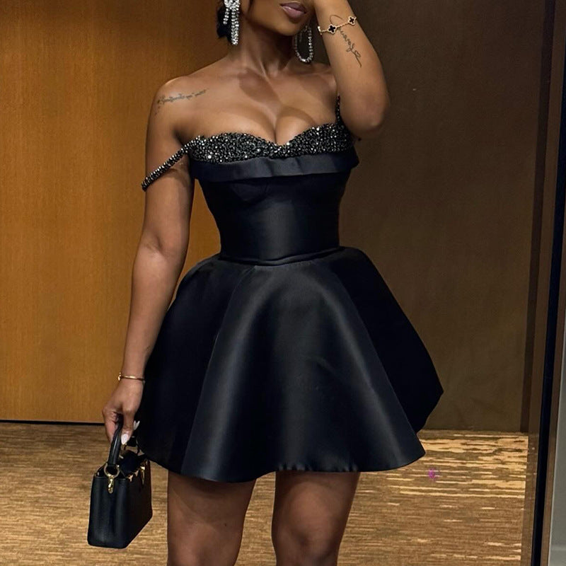 Strap slim fit dress