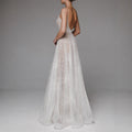 Sexy Strapless Embroidered Sleeveless Dress Evening Gown