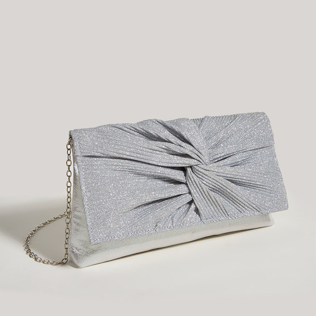 Fashion Dress Evening Bag High-End Temperament Evening Bag Pleated Shiny Clutch Bag Women's Bag