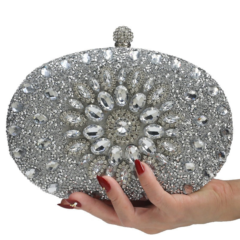 New Sunflower Diamond Embedding Dinner Bag Paired with Dress Evening Bag Women's Handbag