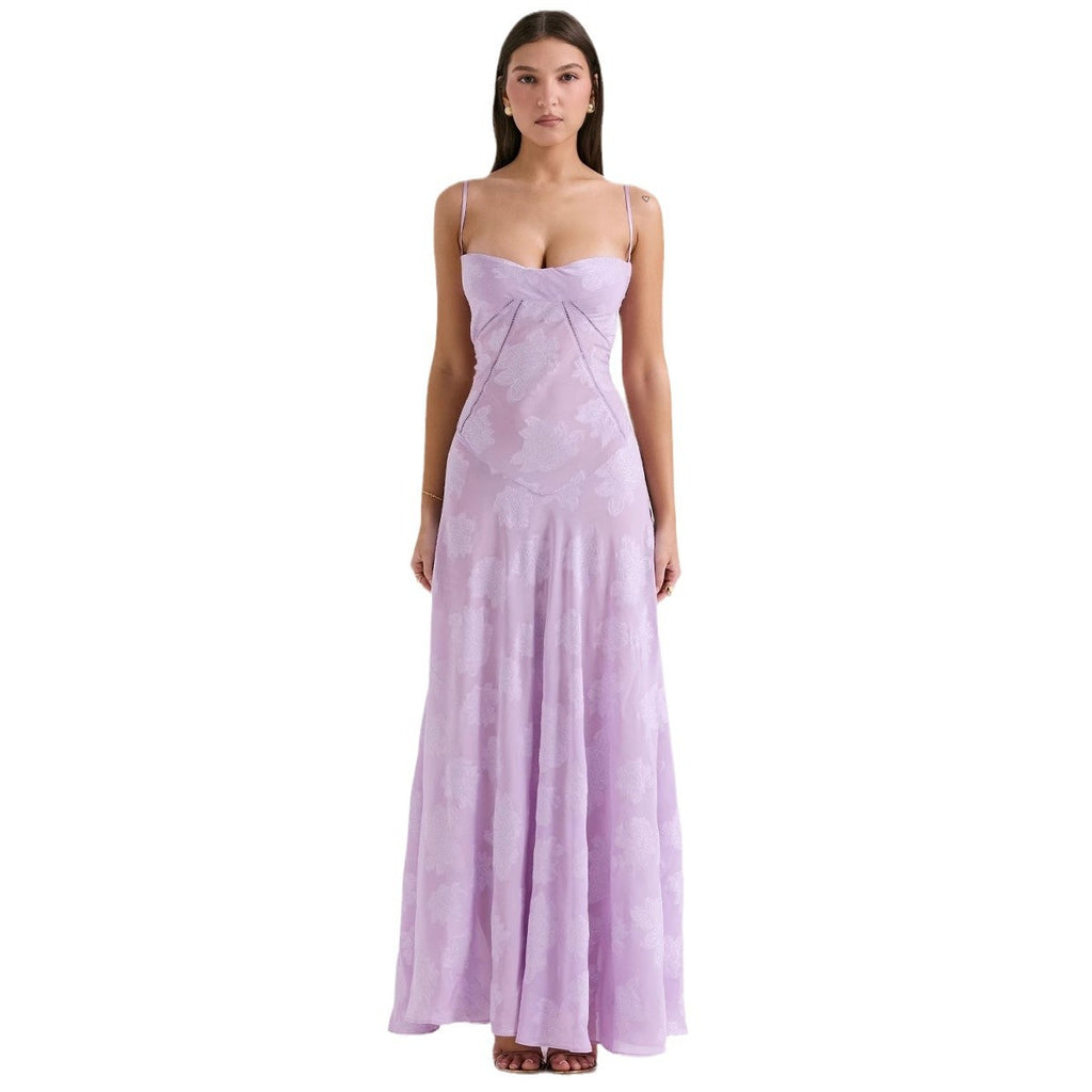 Backless dress sexy square neck dress for women
