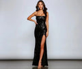 Sexy One-Shoulder Sequined Evening Dress