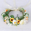 Fairy Wreath Simulation Sunflower Starry Sky Eucalyptus Headwear Bridal Wedding Photography Headset Wreath